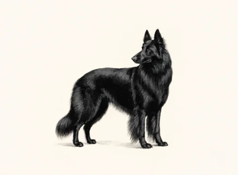 Illustrasjon av hunderasen belgisk fårehund