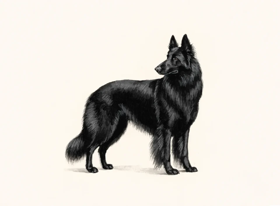 Illustrasjon av hunderasen belgisk fårehund