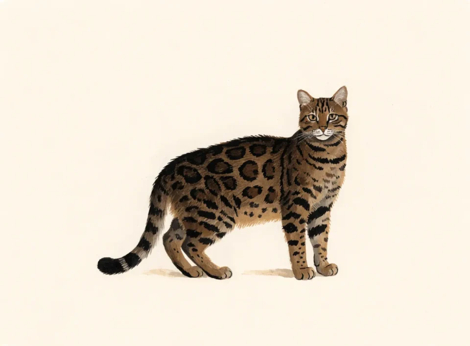 Illustrasjon av katterasen bengal