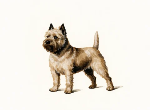 Illustrasjon av hunderasen cairn terrier