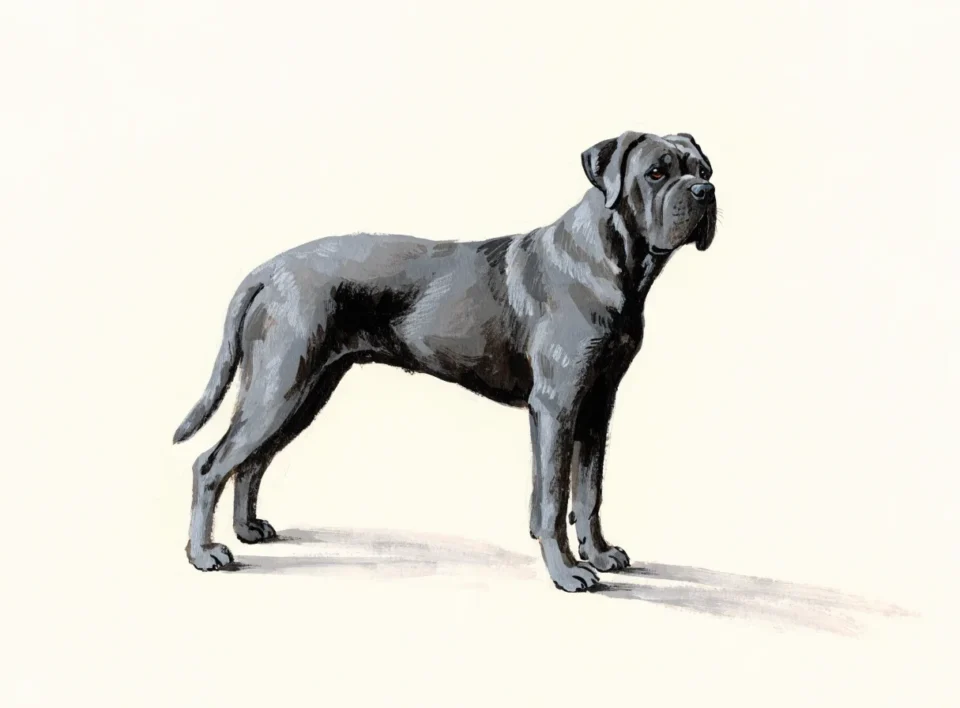 Illustrasjon av hunderasen cane corso