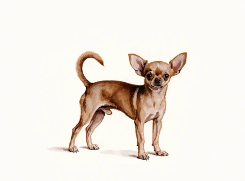 Illustrasjon av hunderasen chihuahua