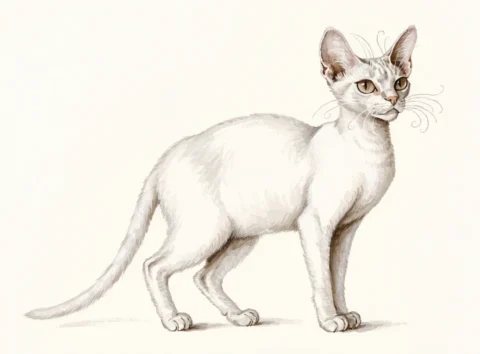 Illustrasjon av katterasen cornish rex