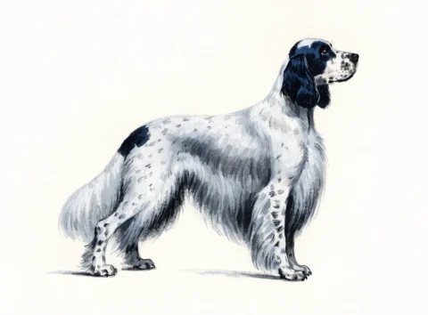 Illustrasjon av hunderasen engelsk setter
