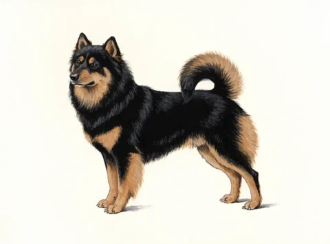 Illustrasjon av hunderasen finsk lapphund