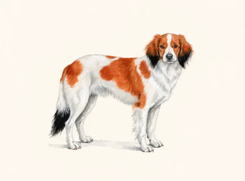 Illustrasjon av hunderasen kooikerhondje