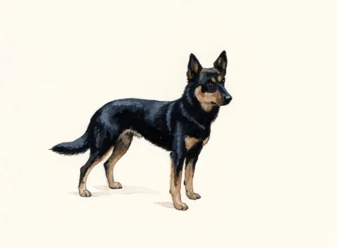 Illustrasjon av hunderasen lapsk vallhund