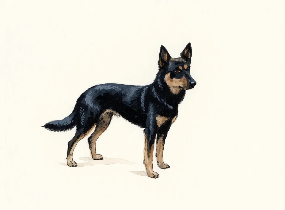 Illustrasjon av hunderasen lapsk vallhund