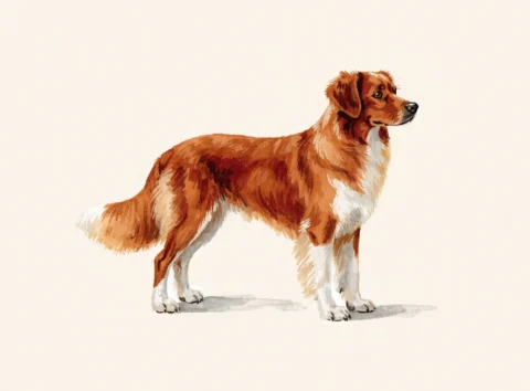 Illustrasjon av hunderasen nova scotia duck tolling retriever
