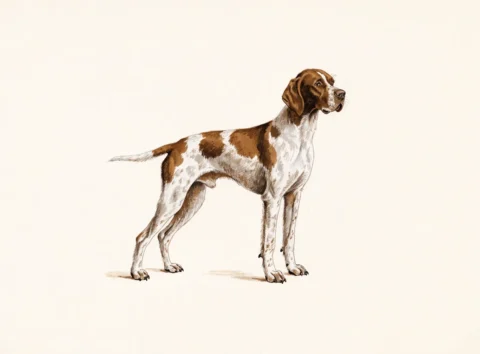 Illustrasjon av hunderasen pointer