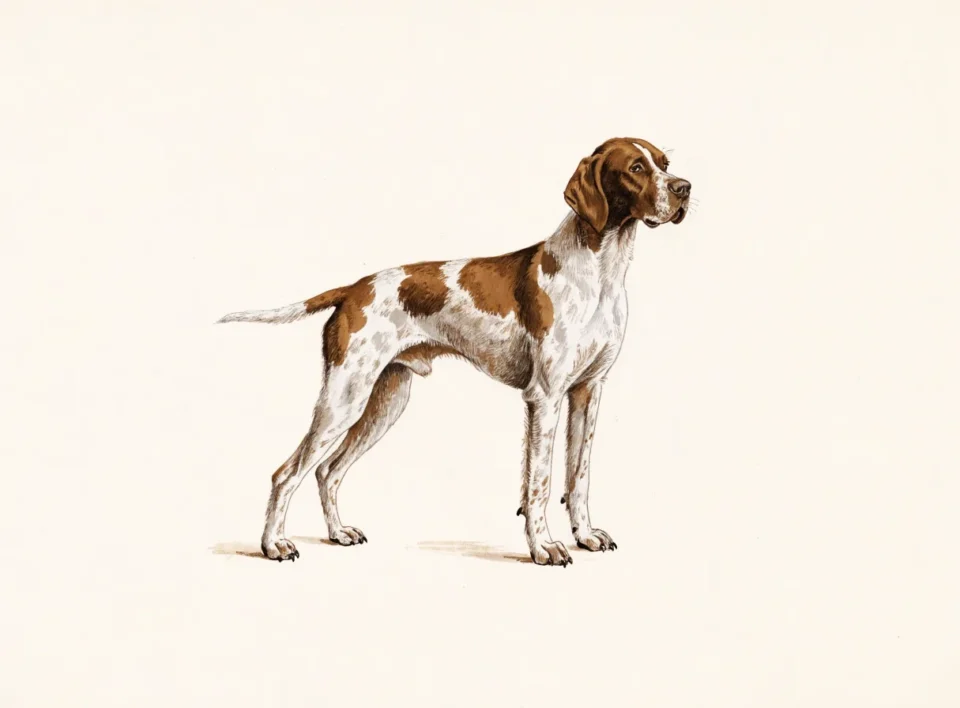 Illustrasjon av hunderasen pointer