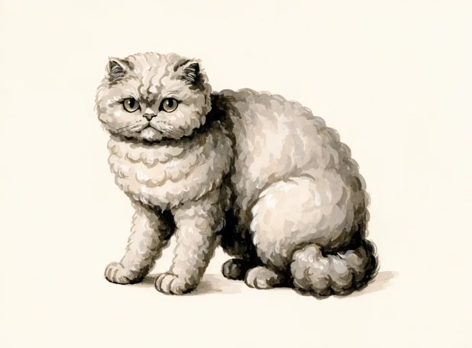 Illustrasjon av katterasen selkirk rex